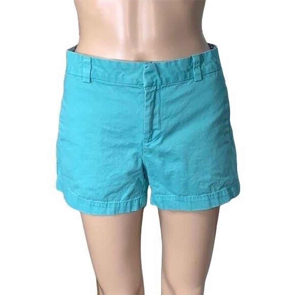 JCPenney Womens Khaki Chino Shorts Summer Mint Green Coastal Casual Size 6